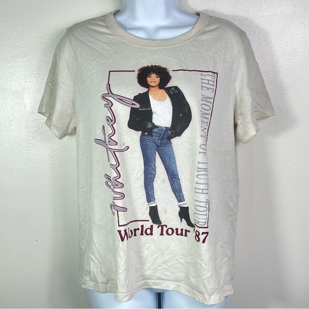 Whitney Houston "The Moment of Truth Tour" World Tour '87 graphic T-shirt